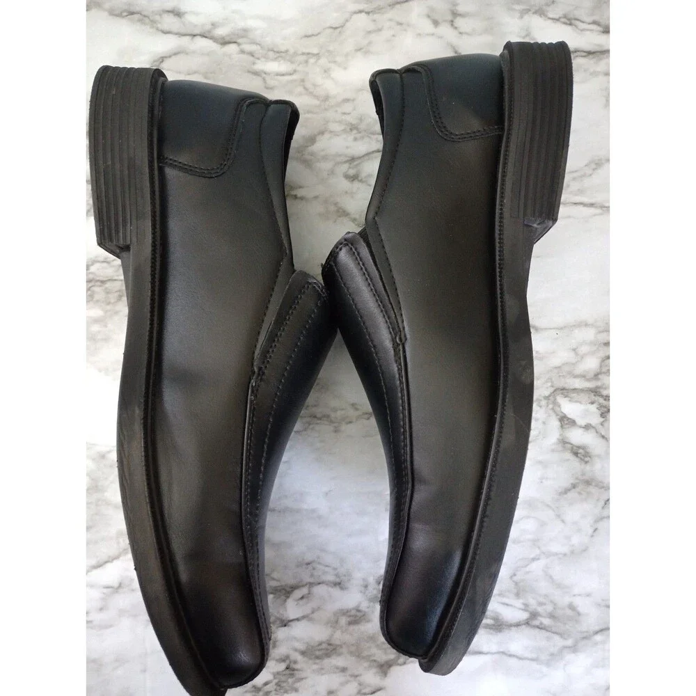George Faux Leather Black Dress Shoes Size 13